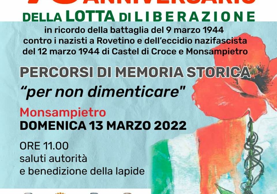 78° ANNIVERSARIO DELLA LOTTA DI LIBERAZIONE